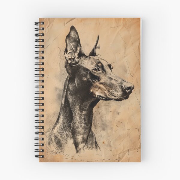 Item preview, Natural ear doberman portrait designed and sold by vetustestudi.