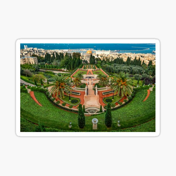 Haifa's Bahá'í Gardens in Israel Sticker