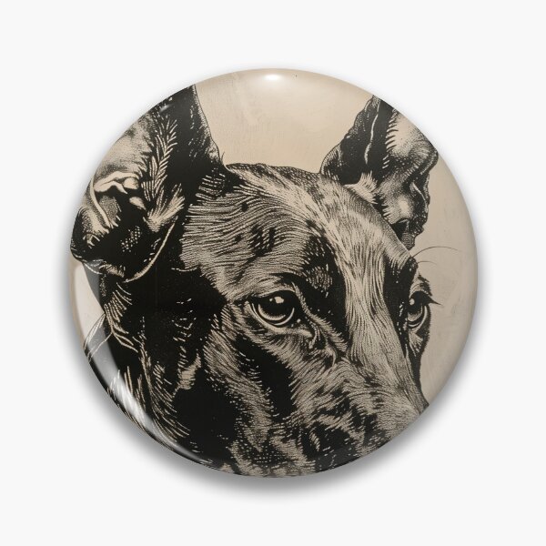 Item preview, Natural ear doberman portrait designed and sold by vetustestudi.