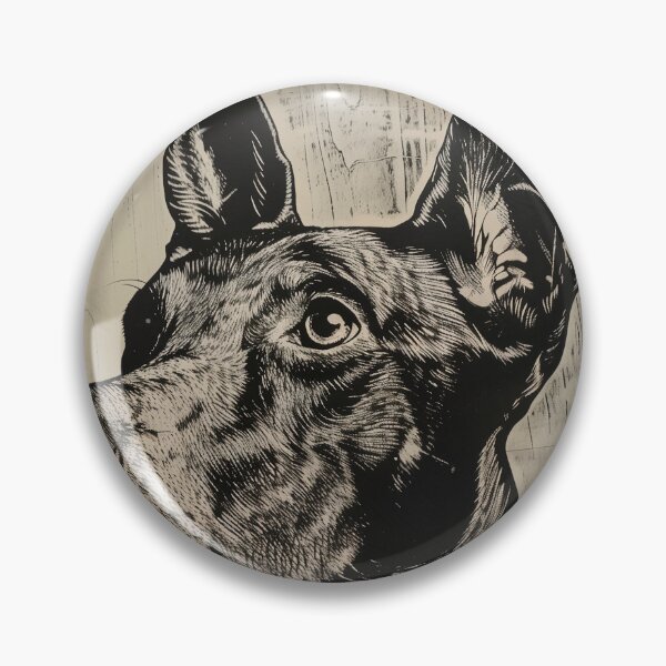 Item preview, Natural ear doberman portrait designed and sold by vetustestudi.