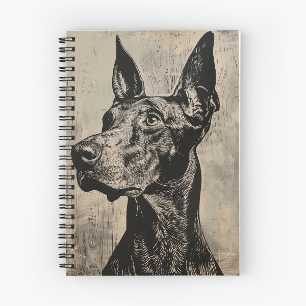 Item preview, Natural ear doberman portrait designed and sold by vetustestudi.