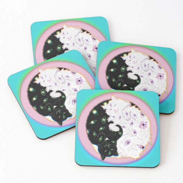 Item preview, Yin & Yang Cats | Variation 4/4 | Yoniseye designed and sold by Alexandria Frisoli.