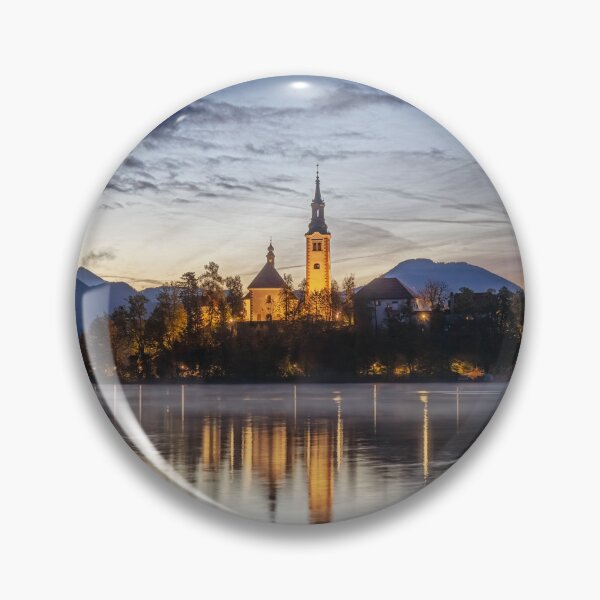 Item preview, Morning at Lake Bled Island 2 Slovenia designed and sold by PhotoArt by Joan Carroll.