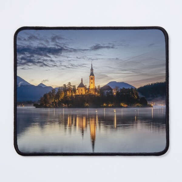 Item preview, Morning at Lake Bled Island 2 Slovenia designed and sold by PhotoArt by Joan Carroll.
