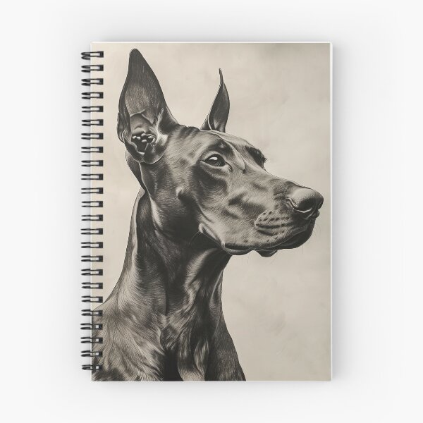 Item preview, Natural ear doberman portrait designed and sold by vetustestudi.