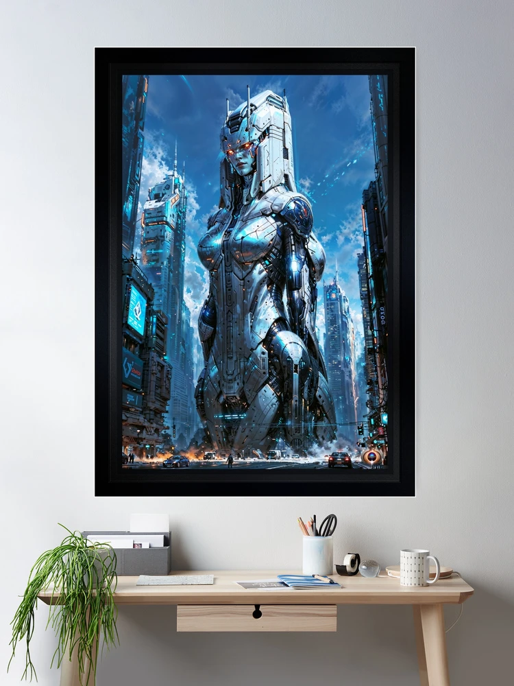 Terrorist Attack On The Debinous Cybernetic Tower AI Concept Art by Xzendor7 - An Astonishing Structure 2 Terrorist Attack On The Debinous Cybernetic Tower Captivating AI Concept Art by Xzendor7 Room Decor Sci-Fi Poster Art Print