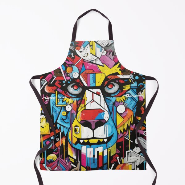 Item preview, Lion abstract wallart graffiti geometry designed and sold by Toms Tee.