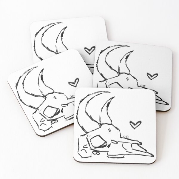 Item preview, #074 Gazelle Skull - Sketch Outline - Black on White designed and sold by Jasmine Froley.