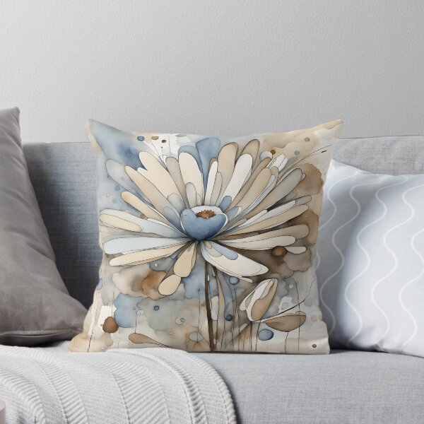 Item preview, Flower Watercolor Abstract Beige Grey designed and sold by ShaViArt.
