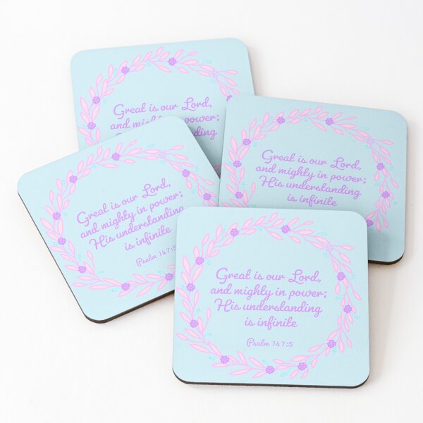 Aperçu de l'œuvre Psaume 147 5 - Rose Pastel créée et vendue par KTCreativeSide.