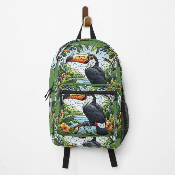 Item preview, Stained glass window with Toucan designed and sold by Wild-way Art.