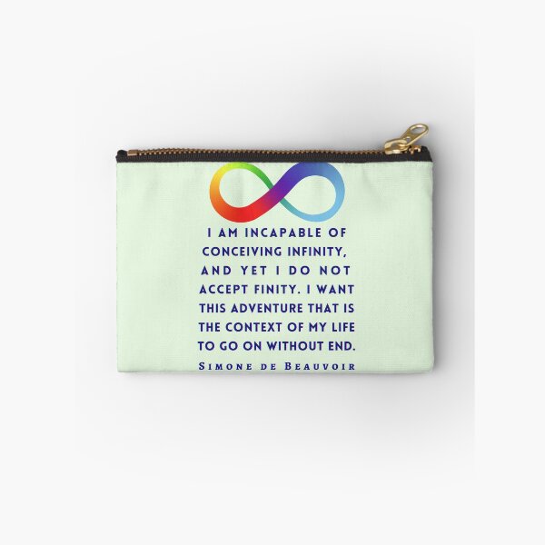 Item preview, Copy of Simone de Beauvoir quote: I am incapable of conceiving infinity, and yet I do not accept finity. designed and sold by artbleed.
