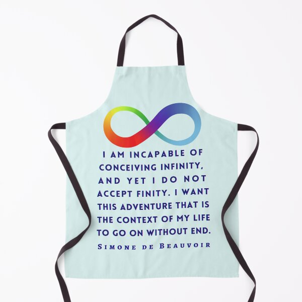 Item preview, Copy of Simone de Beauvoir quote: I am incapable of conceiving infinity, and yet I do not accept finity. designed and sold by artbleed.