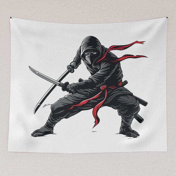 Item preview, ninja with two swords designed and sold by javierparra.