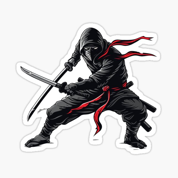 Aperçu de l'œuvre ninja avec deux épées créée et vendue par javierparra.