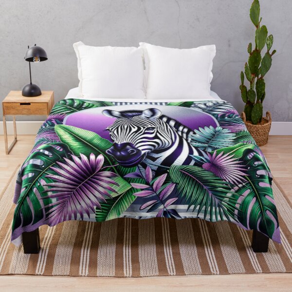 Item preview, Tropical Zebra In Lilac & Green designed and sold by DesignsByPrnces.
