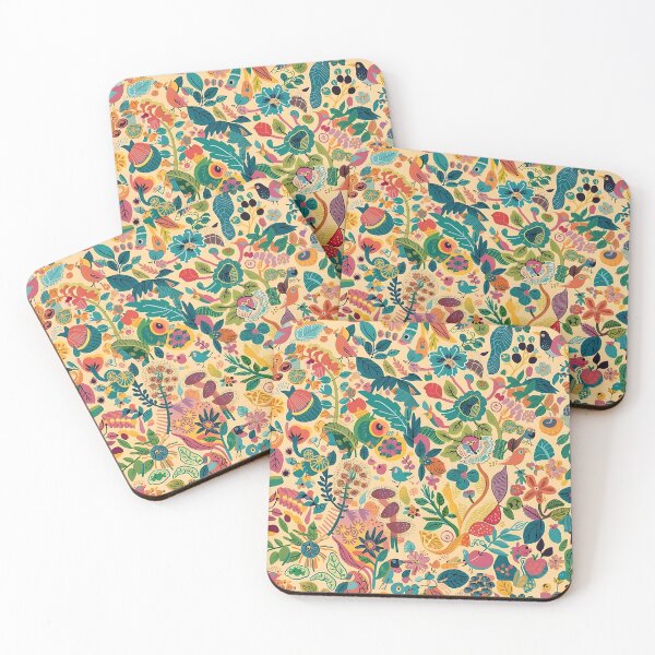 Item preview, A lively burst of nature pattern designed and sold by Haji  Kamora.