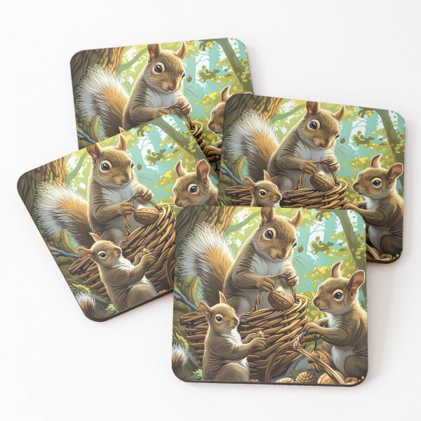 Item preview, Whimsical Nut Harvest designed and sold by cute-animals99.