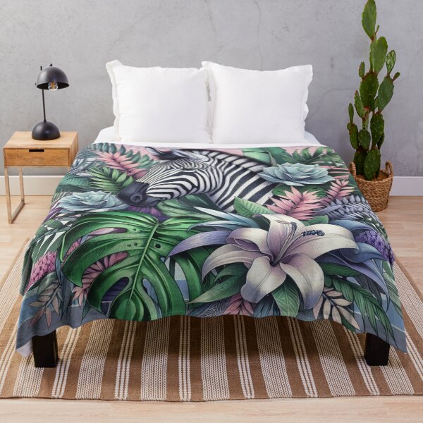 Item preview, Tropical Zebra In Lilac & Mint Green designed and sold by DesignsByPrnces.