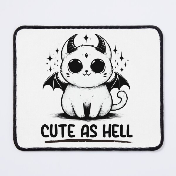 Item preview, Cute As Hell Evil Devil Kitty Cat designed and sold by 66sideddice.