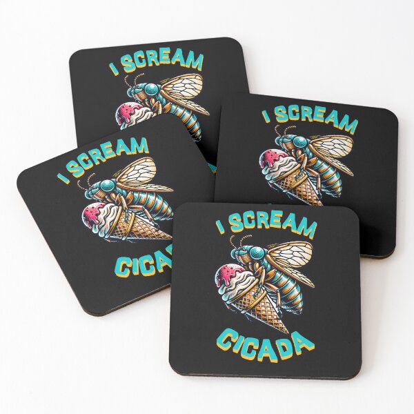 Item preview, Funny I Scream Cicada with an Ice Cream designed and sold by PG Illustration.