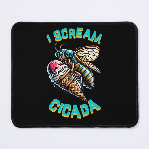Item preview, Funny I Scream Cicada with an Ice Cream designed and sold by PG Illustration.