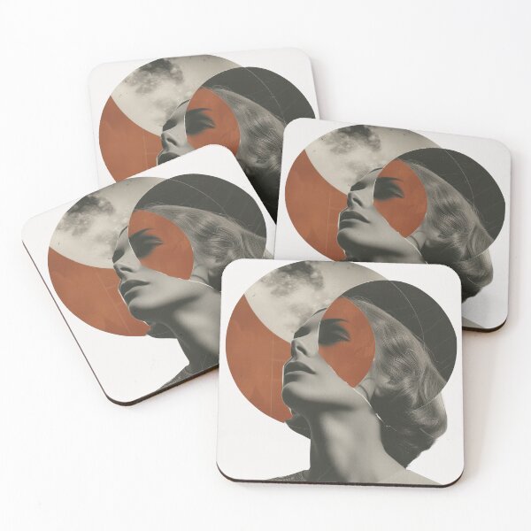 Item preview, Abstract Fine Art Collage portrait - Modern Vintage Minimal Gift designed and sold by InkyGenies.