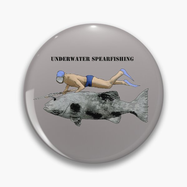 Item preview, Vintage Freediving Spearfishing Diver with a Fish URM designed and sold by urmaddad.