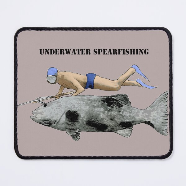 Item preview, Vintage Freediving Spearfishing Diver with a Fish URM designed and sold by urmaddad.
