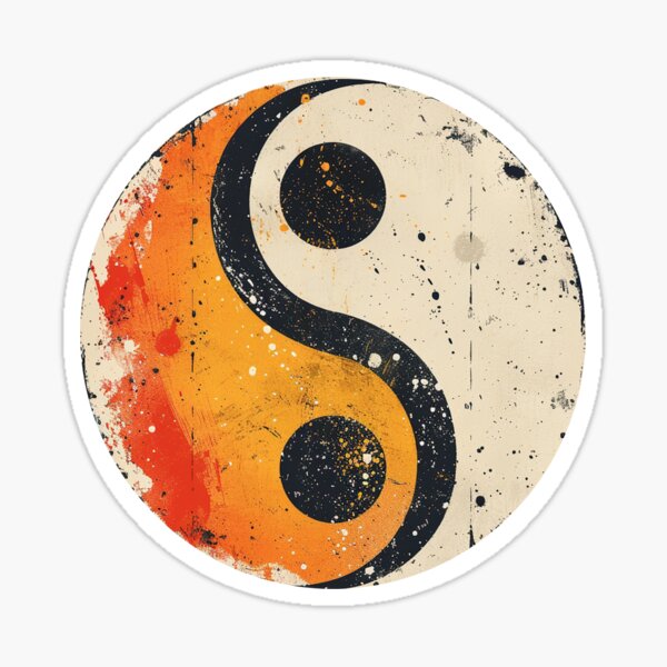 Vista previa del artículo con la obra «Serigrafía estilo Yin Yang», diseñado y vendido por Vkinsify.