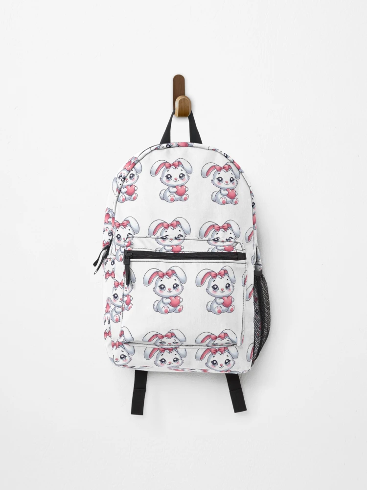 Thumbnail 1 of 3, Backpack, Cute Little Rabbit, Adorable Rabbit, Rabbits designed and sold by Oddly Yours Goods.