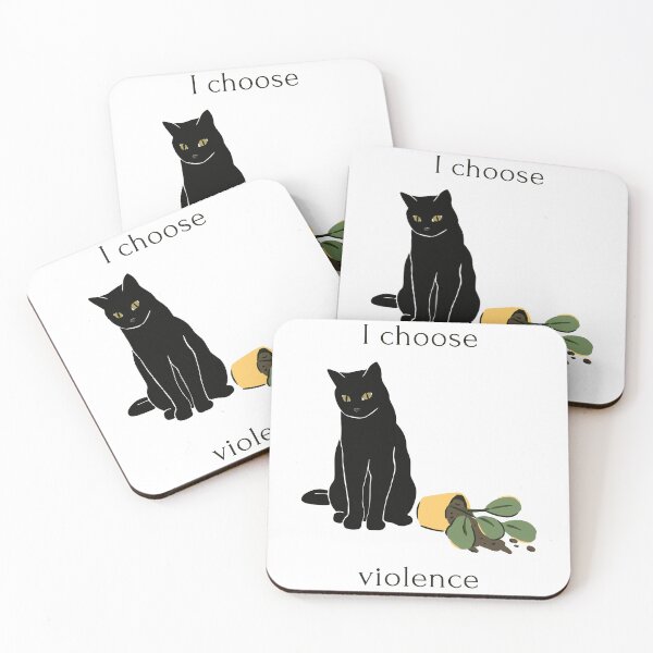 Item preview, I choose violence funny cat with plant designed and sold by Slow-shopping.