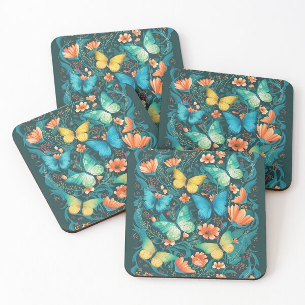 Item preview, butterflies and flowers pattern designed and sold by Haji  Kamora.