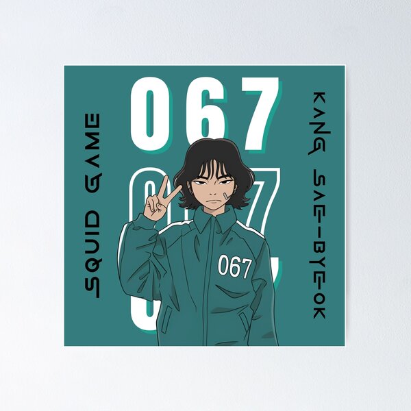Item preview, Squid Game - Player 067 Kang Sae-byeok designed and sold by Trendjoy.