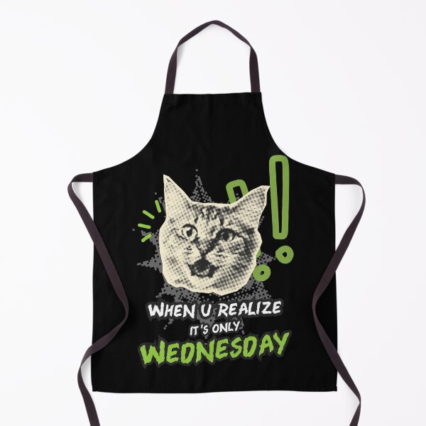 Item preview, When you realize it's only Wednesday with cat horror zombie vibe t shirt designed and sold by SOPIZiLA.