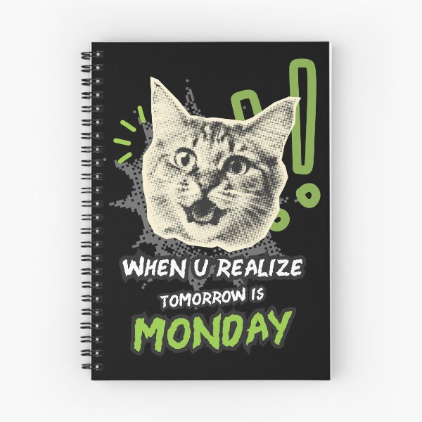 Item preview, When you realize tomorrow is monday with cat horror zombie vibe t shirt designed and sold by SOPIZiLA.