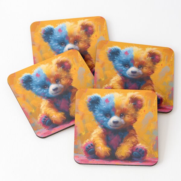 Item preview, Vibrant colored baby teddy bear print designed and sold by dcrc.