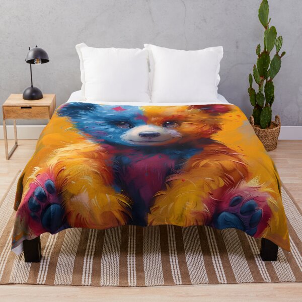 Item preview, Vibrant colored baby teddy bear print designed and sold by dcrc.