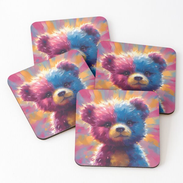 Item preview, vibrant colored baby teddy bear print designed and sold by dcrc.