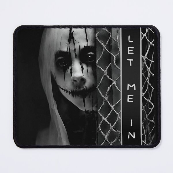Item preview, Let me in, black-eyed girl, black and white horror artwork designed and sold by silent-violin.