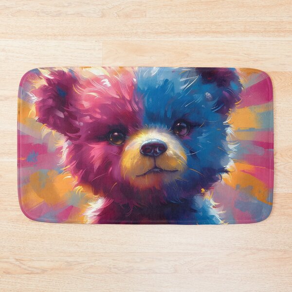 Item preview, vibrant colored baby teddy bear print designed and sold by dcrc.