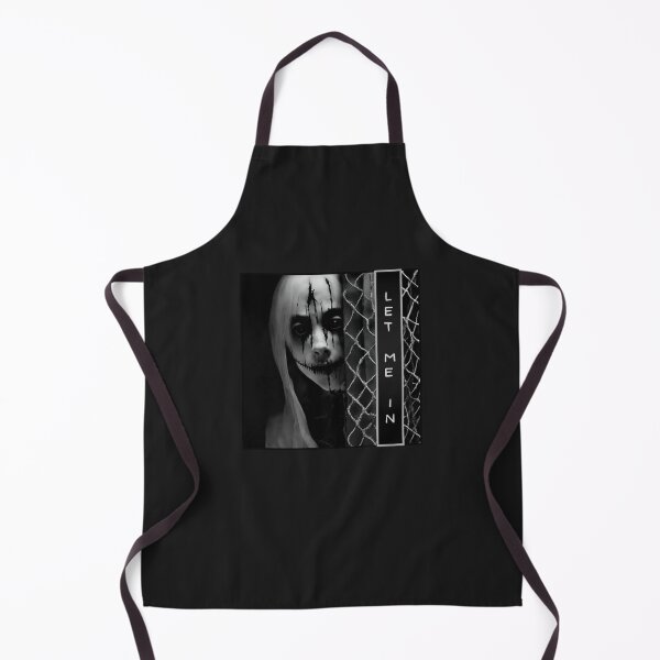 Item preview, Let me in, black-eyed girl, black and white horror artwork designed and sold by silent-violin.
