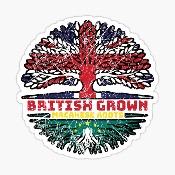 Item preview, Macau Macanese British UK Tree Roots Flag designed and sold by FlagX.