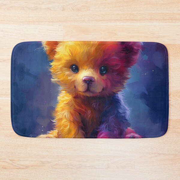 Item preview, vibrant colored baby teddy bear print designed and sold by dcrc.