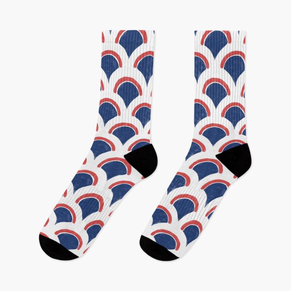 Item preview, Scalloped Shapes in Red, White and Blue  designed and sold by KShedenhelm.
