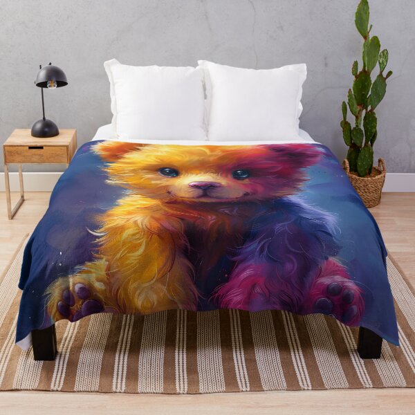 Item preview, vibrant colored baby teddy bear print designed and sold by dcrc.