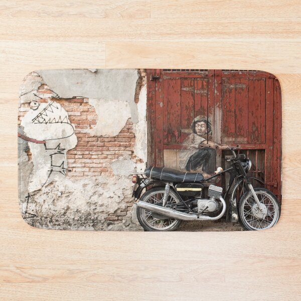 Item preview, Irrational Fears - Dinosaur Chasing Boy On Motorcycle designed and sold by TRVLR Designs.