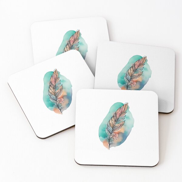 Item preview, Celestial Feather: Aquarelle Elegance designed and sold by SavvyJuanDesign.