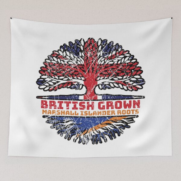 Item preview, Marshall Islands Marshall Islander British UK Tree Roots Flag designed and sold by FlagX.