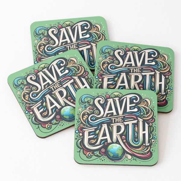 Item preview, Save the Earth, typography designed and sold by maxmaj.